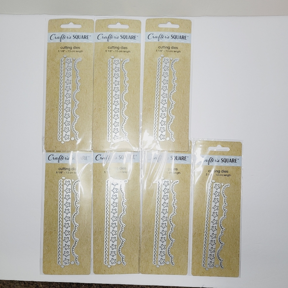 7 Lot Crafters Square Metal Dies 13cm Journaling Scrapbook Star Rainbow - Picture 3 of 4